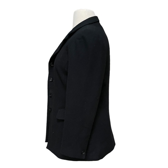 Vintage 100% Pure Wool 3 Button Black Blazer‎ By Norton McNaughton Size: 14 - Picture 2 of 8